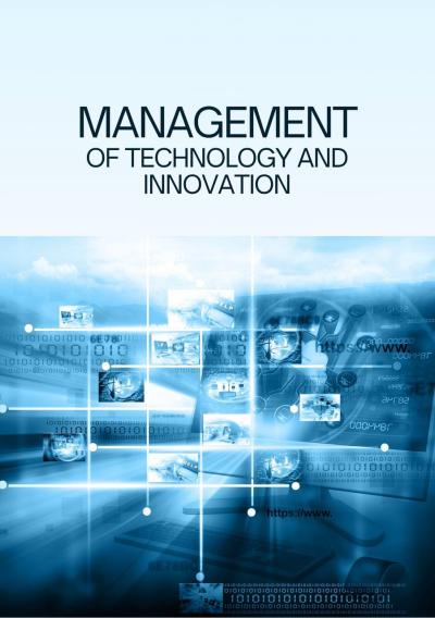 Cover for In press. Management of technology and innovation